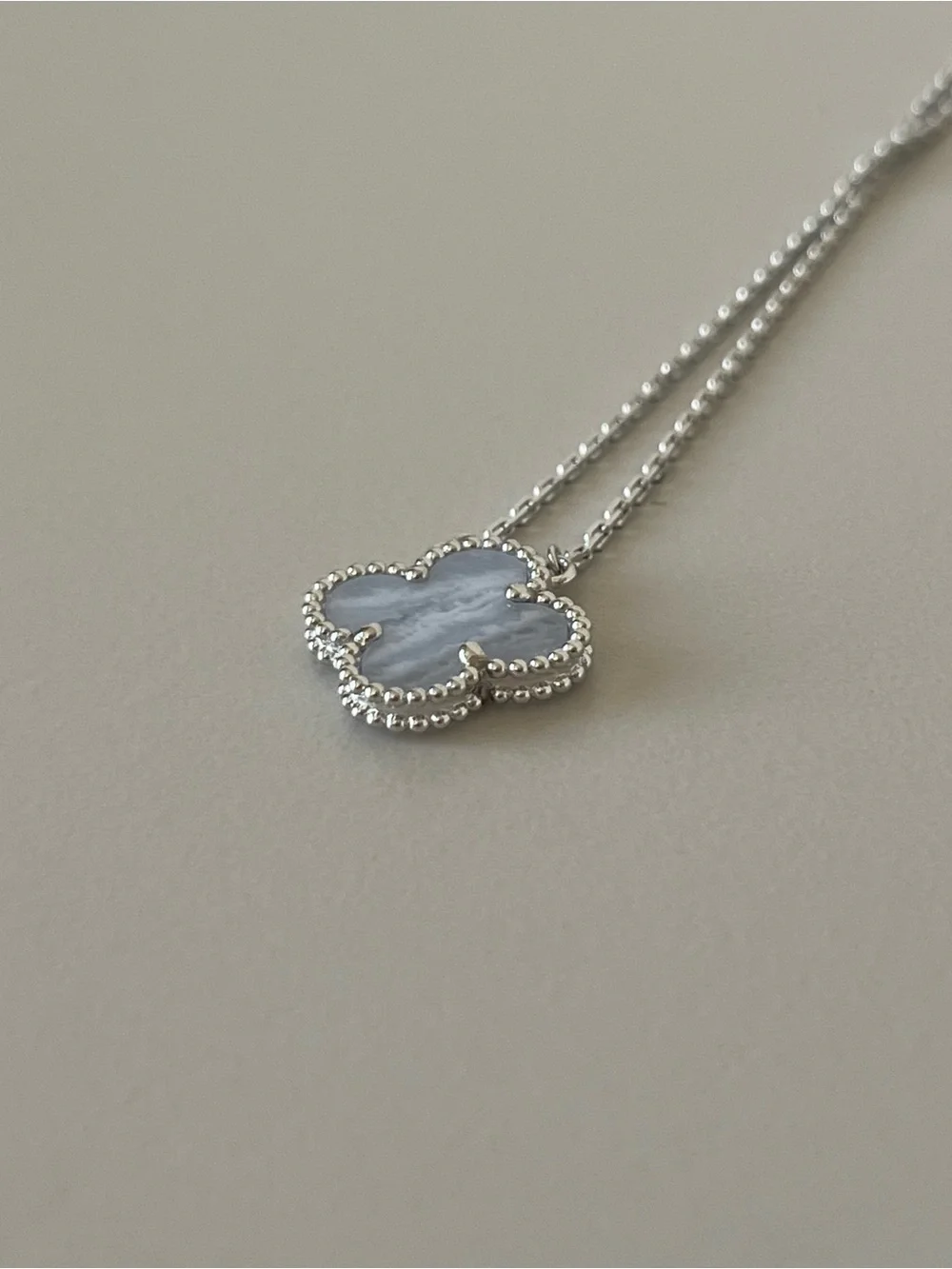 Van Cleef & Arpels Silver And Blue Necklace Pendant